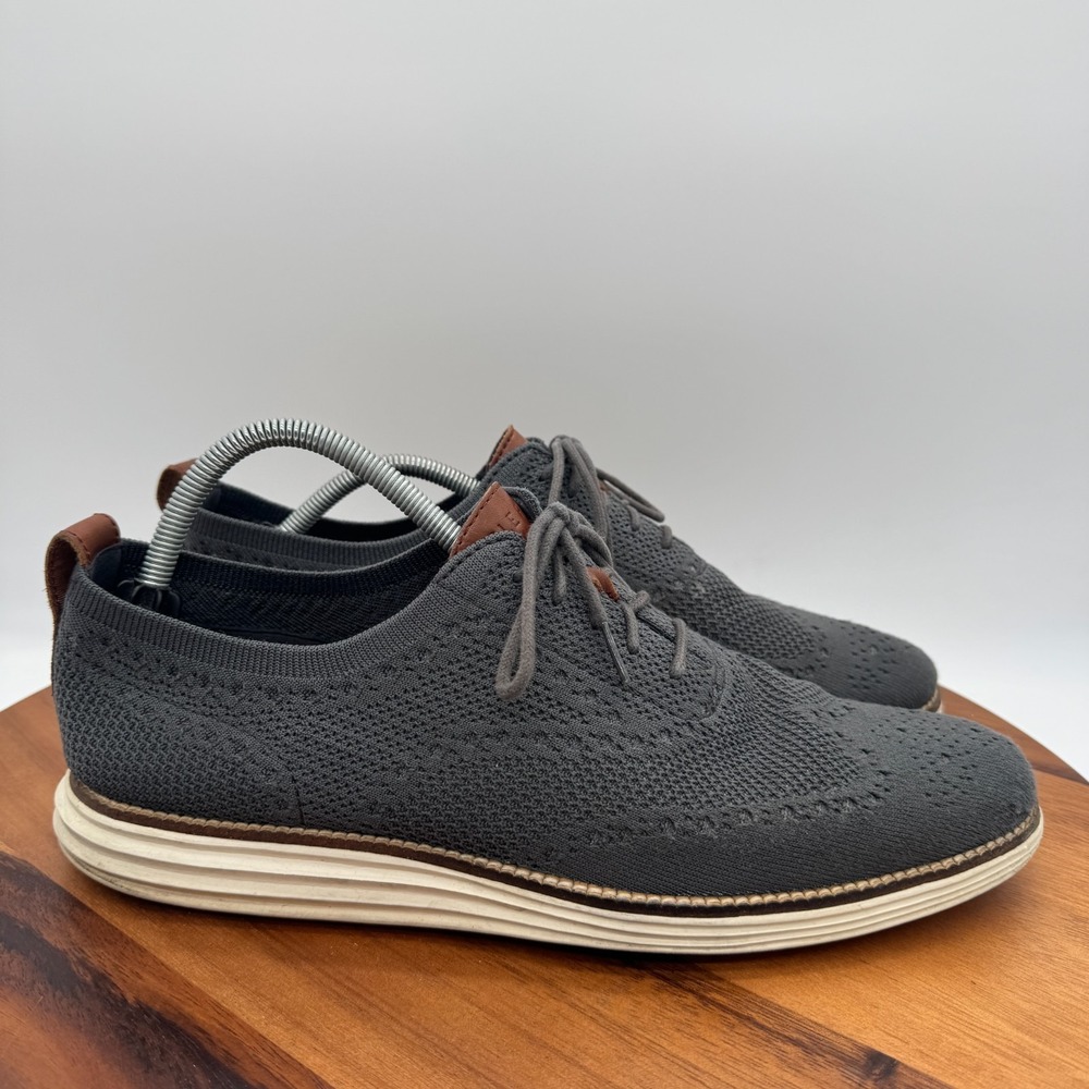 Cole Haan Shoes‎ Mens 11 Gray Knit Wingtip Oxford Sneaker Grand OS Casual C27961